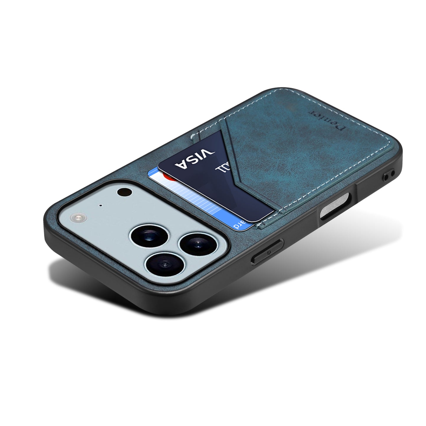 PU Retro Faux Leather Dual Card Slot Phone Case (For iPhone)