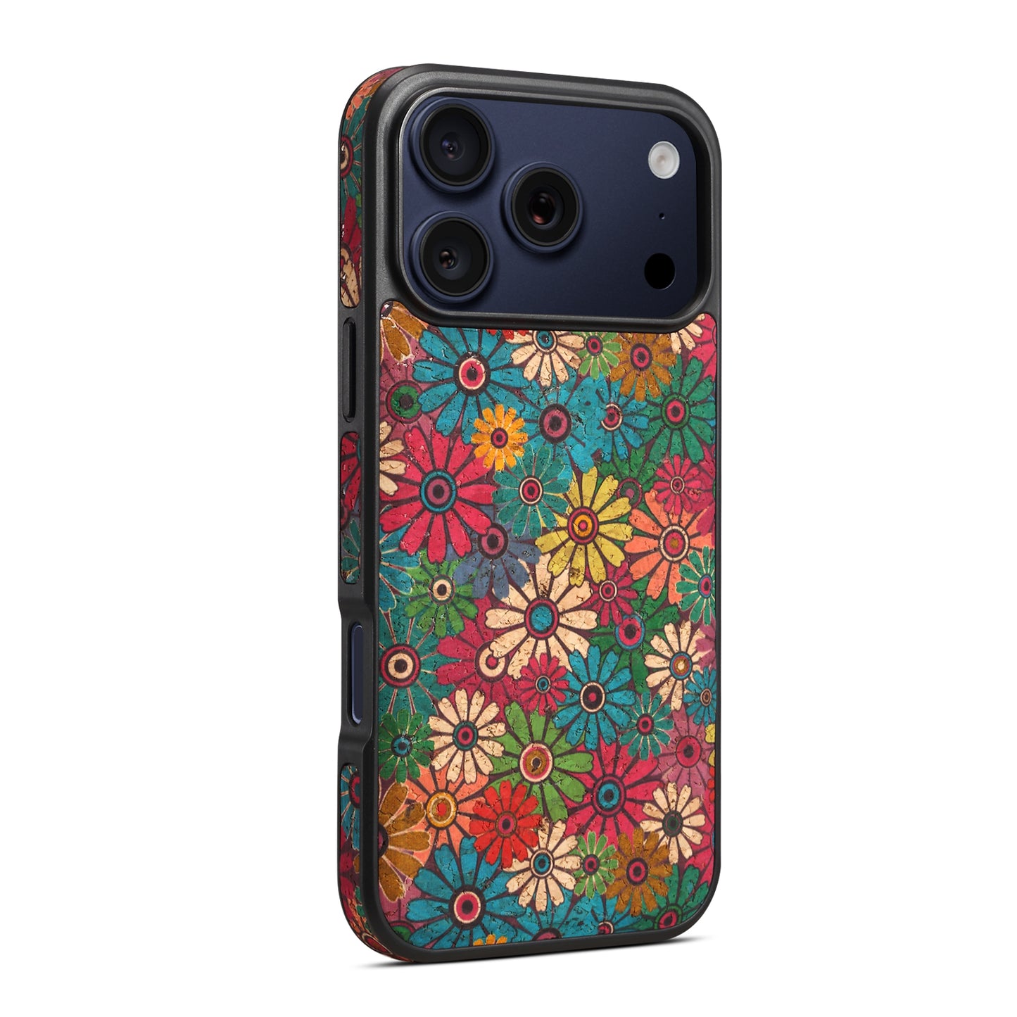 Floral Cork Mag Case
