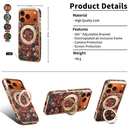 Floral Pattern Gear Electroplated Phone Case