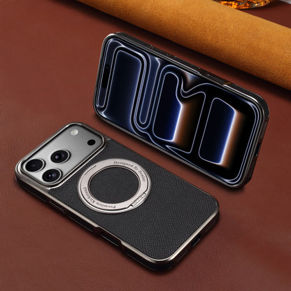 Genuine Leather Gear Electroplated Phone Case