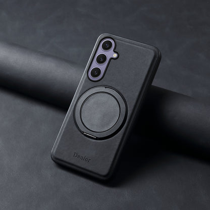 PU Skin‑Feel Texture Rotating Magnetic Phone Case (For Samsung)