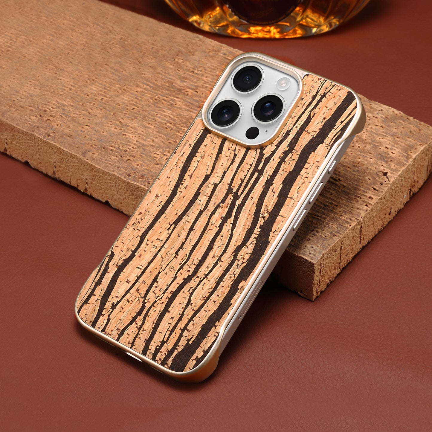 Floral Pattern Cork Borderless Magnetic Phone Case