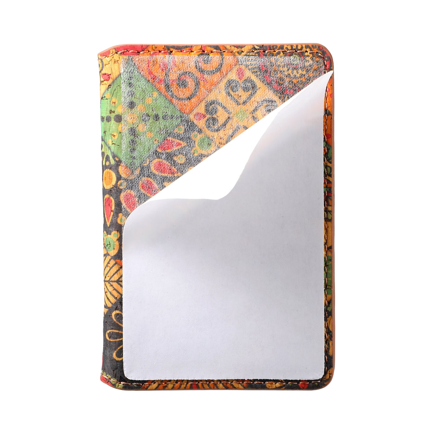 Glue Bifold Cork Card Holder - Floral