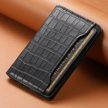 Bifold PU Leather  Glue Wallet - Outer Slot Crocodile pattern