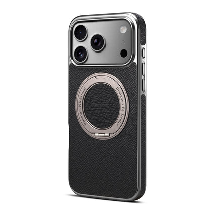 Genuine Leather Gear Electroplated Phone Case