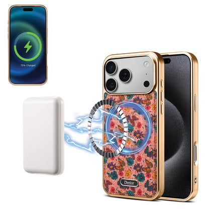 Butterfly Printed Magnetic Electroplated Phone Case