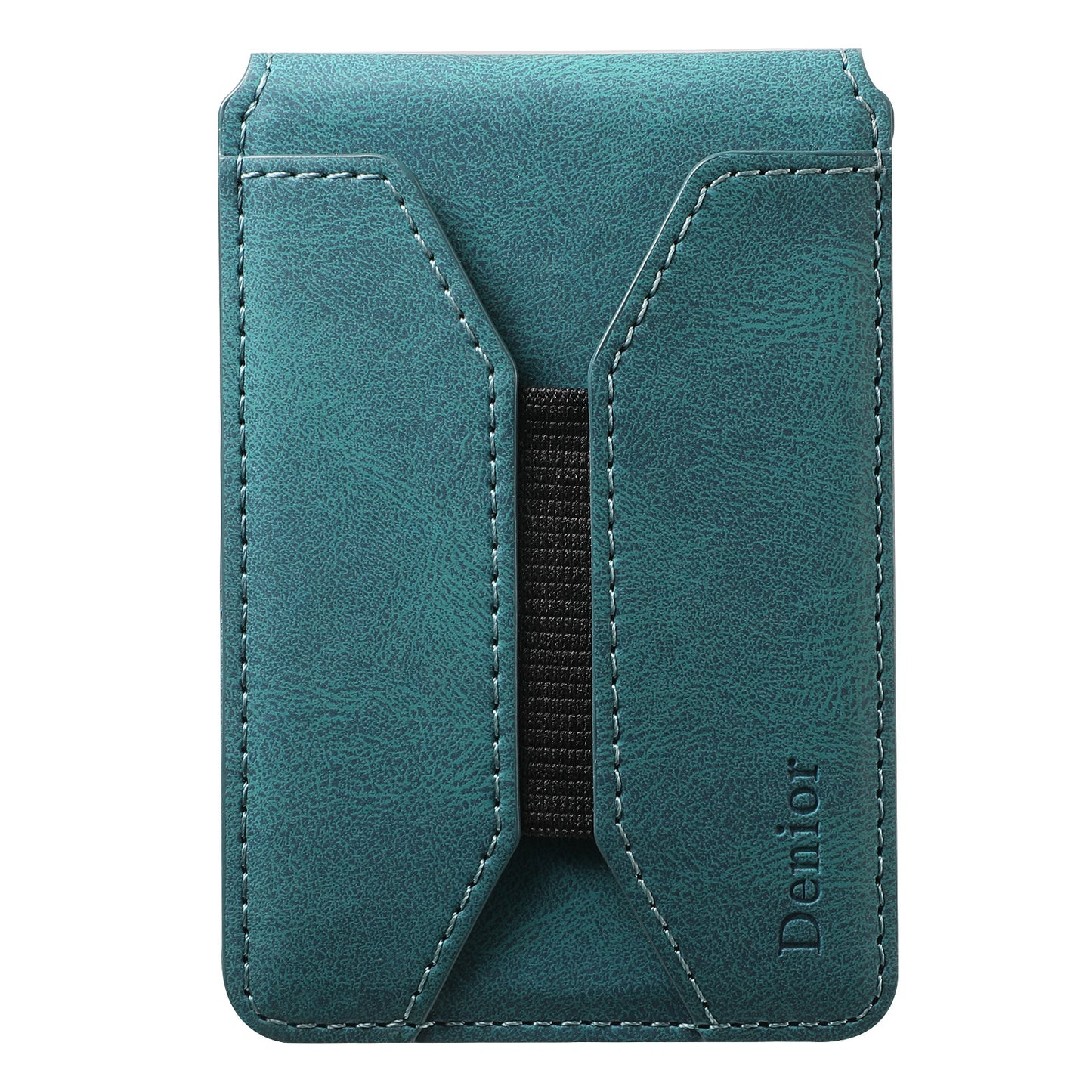 Bifold Vertical Elastic Rope Clip PU Leather Mag Wallet - Skin Feel