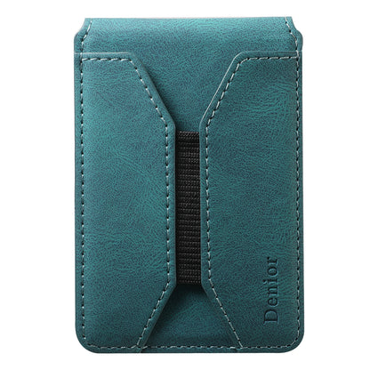 Bifold Vertical Elastic Rope Clip PU Leather Mag Wallet - Skin Feel