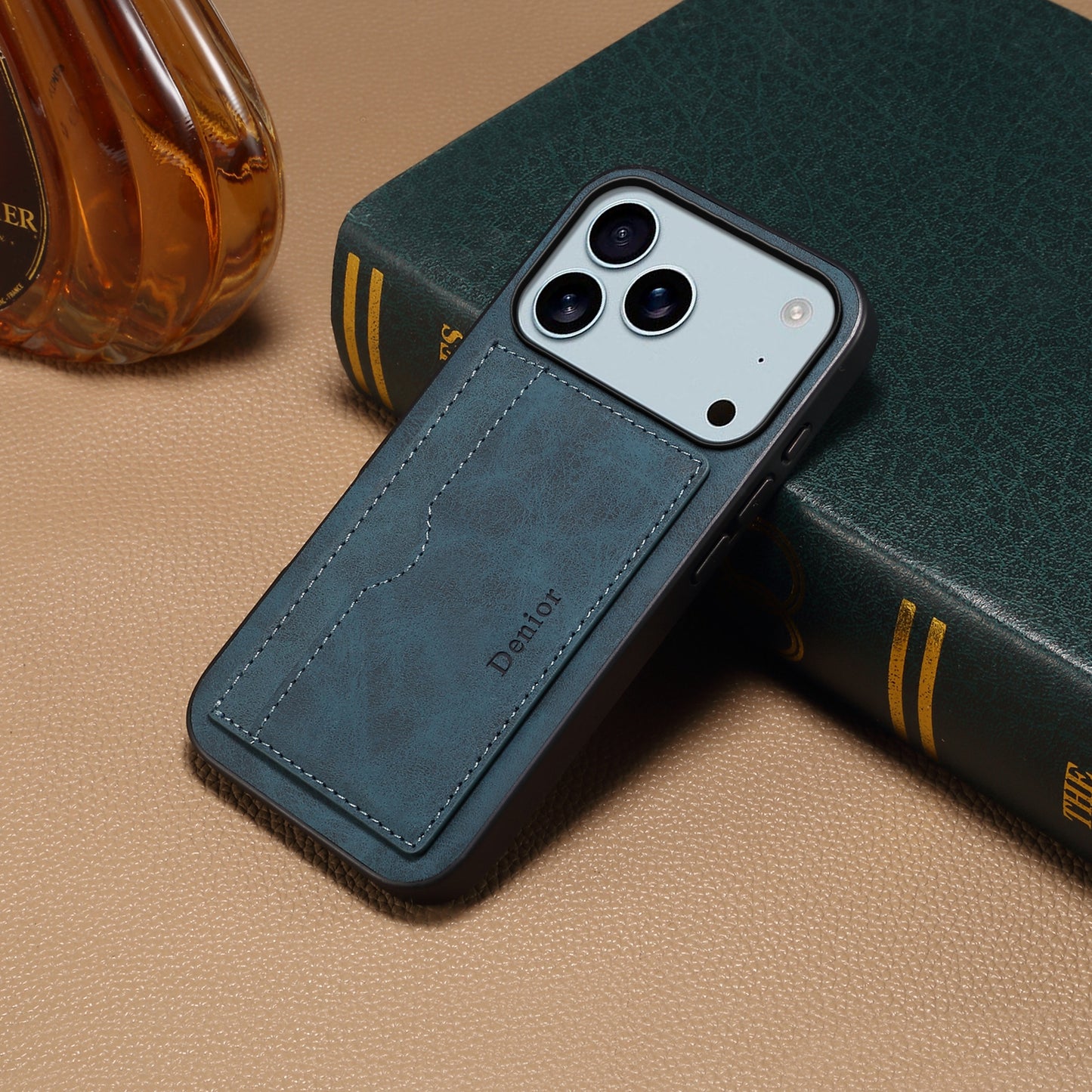 PU Retro Faux Leather Wallet Case with Horizontal Kickstand (For iPhone)