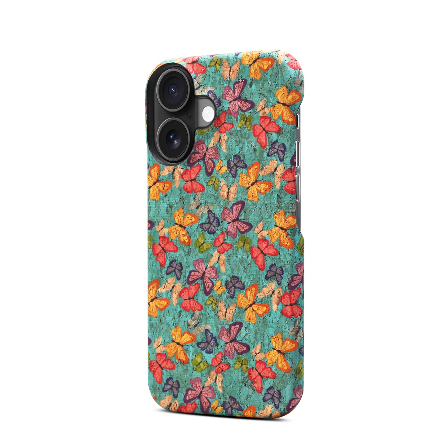 Floral Pattern Cork PC Phone Case