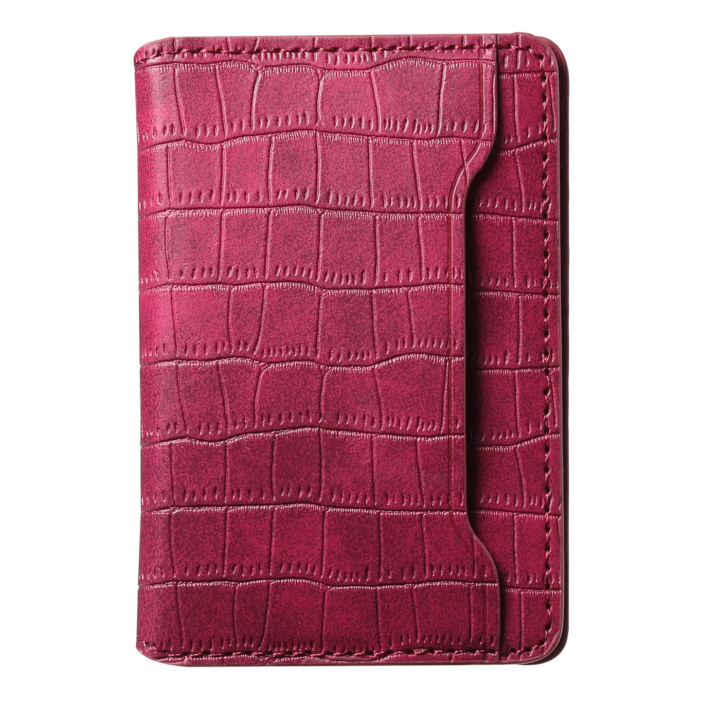 Bifold PU Leather  Glue Wallet - Outer Slot Crocodile pattern