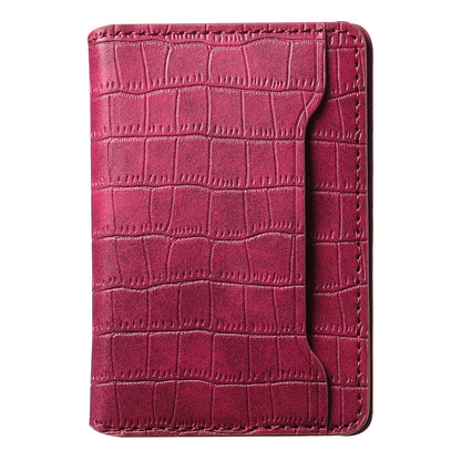 Bifold PU Leather  Glue Wallet - Outer Slot Crocodile pattern