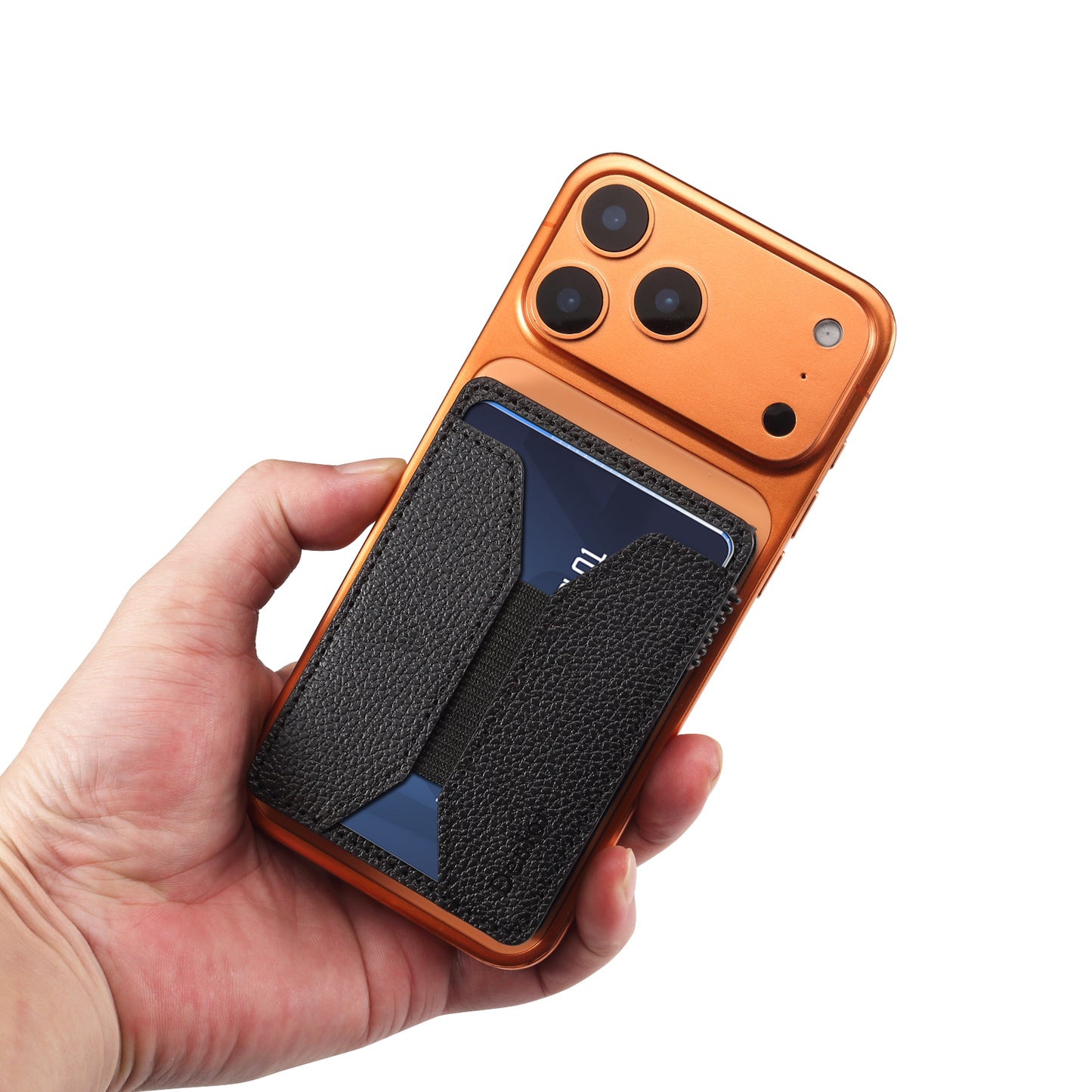 Elastic PU Leather Wallet - Lychee Pattern