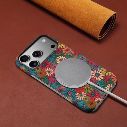 Floral Pattern Cork PC Phone Case
