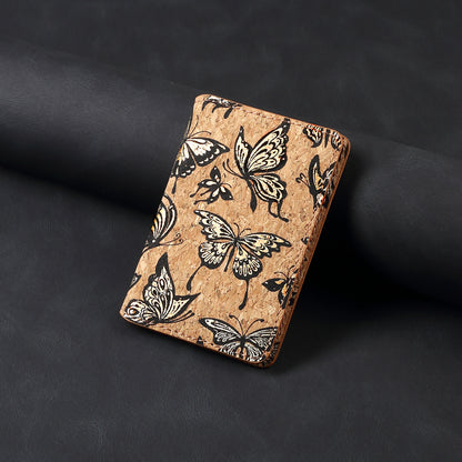 Magnetic Cork Material Ultra-Thin Credit Card Bag（Golden）