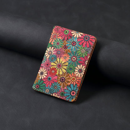 Magnetic Cork Material Ultra-Thin Credit Card Bag（Green）