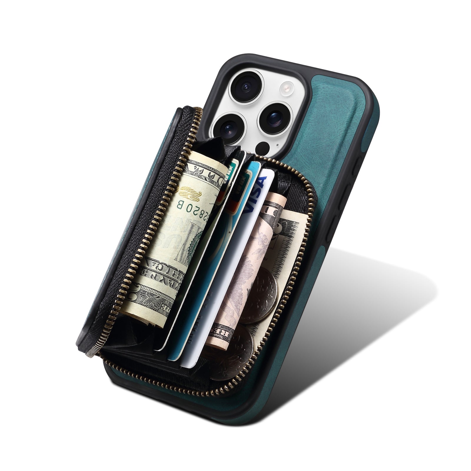 iPhone Series 2IN1 Magnetic Case & RFID Card Bag（Blue）