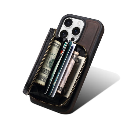 iPhone Series 2IN1 Magnetic Case & RFID Card Bag（Brown）