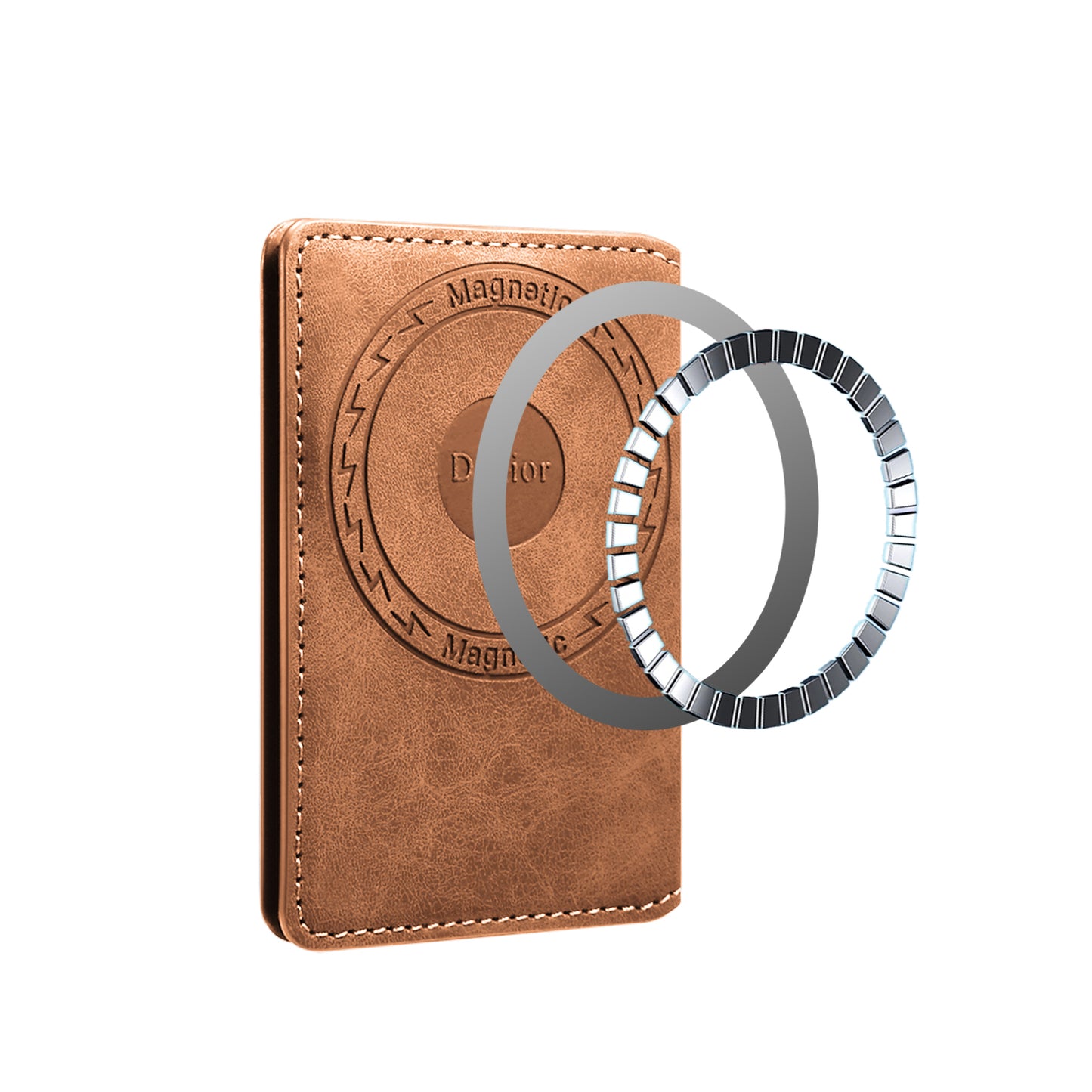 PU Faux Leather Vintage Pattern Side-Open Magnetic Card Holder