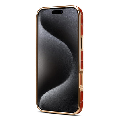 Genuine Leather Crocodile Texture Electroplated Phone Case