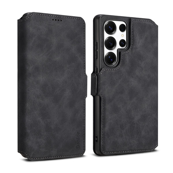 PU Retro Faux Leather Magnetic Wallet Phone Case (For Samsung)