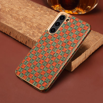 Cork Floral Electroplated Phone Case (For Samsung)