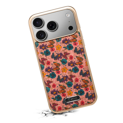 Butterfly Printed Magnetic Electroplated Phone Case