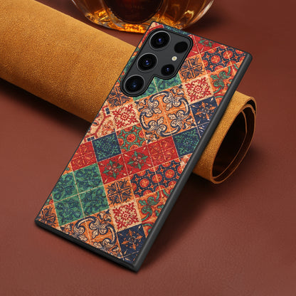 Cork Floral Phone Case Back Cover (For Samsung)