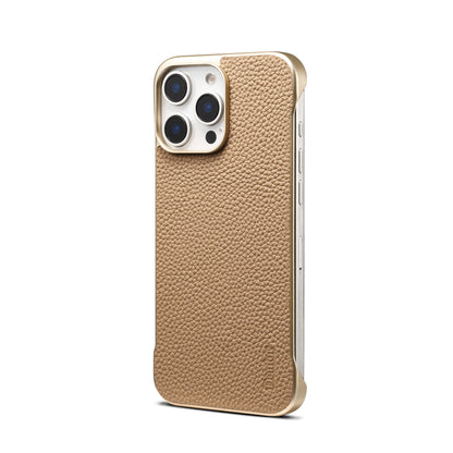 Genuine Leather Lychee Texture Magnetic Borderless Phone Case