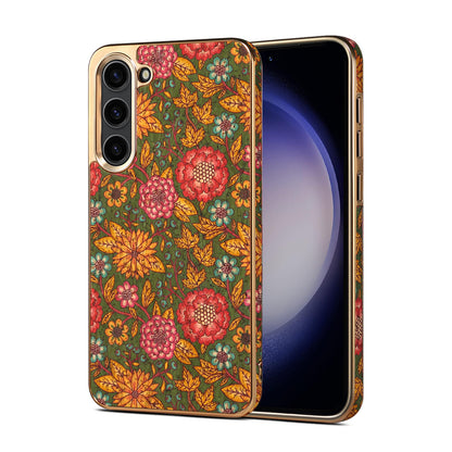 Cork Floral Electroplated Phone Case (For Samsung)