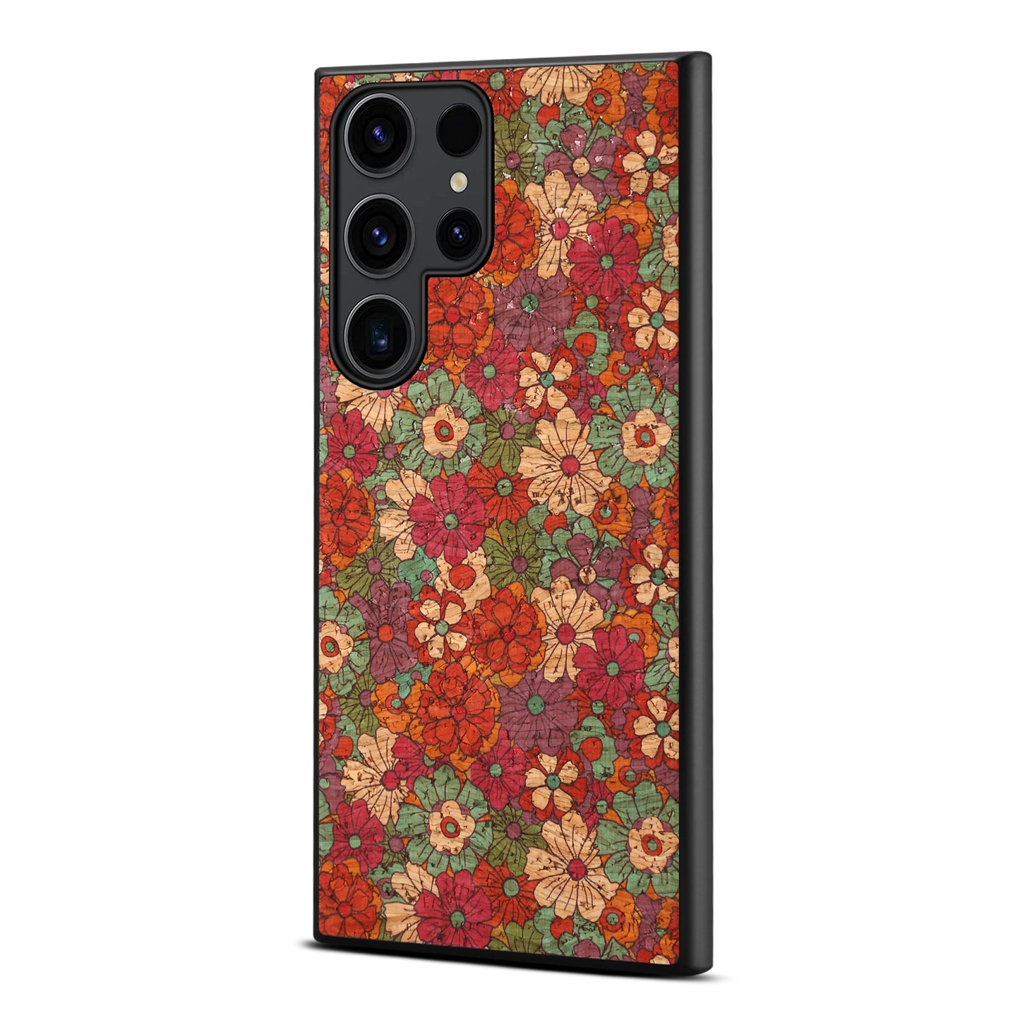 Cork Floral Phone Case Back Cover (For Samsung)
