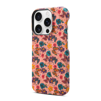 Floral Pattern Cork PC Phone Case