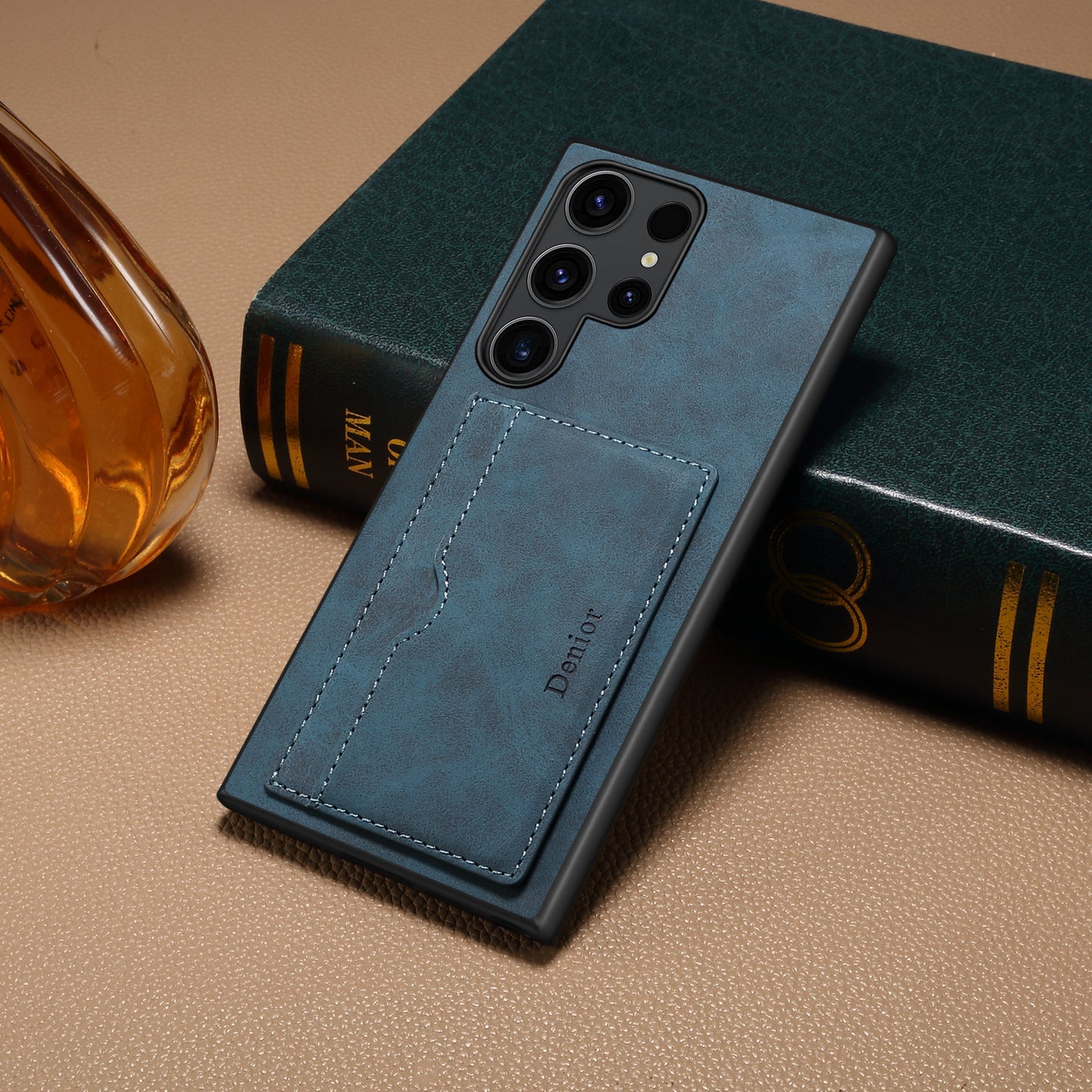 PU Retro Faux Leather Wallet Case with Horizontal Kickstand (For Samsung)