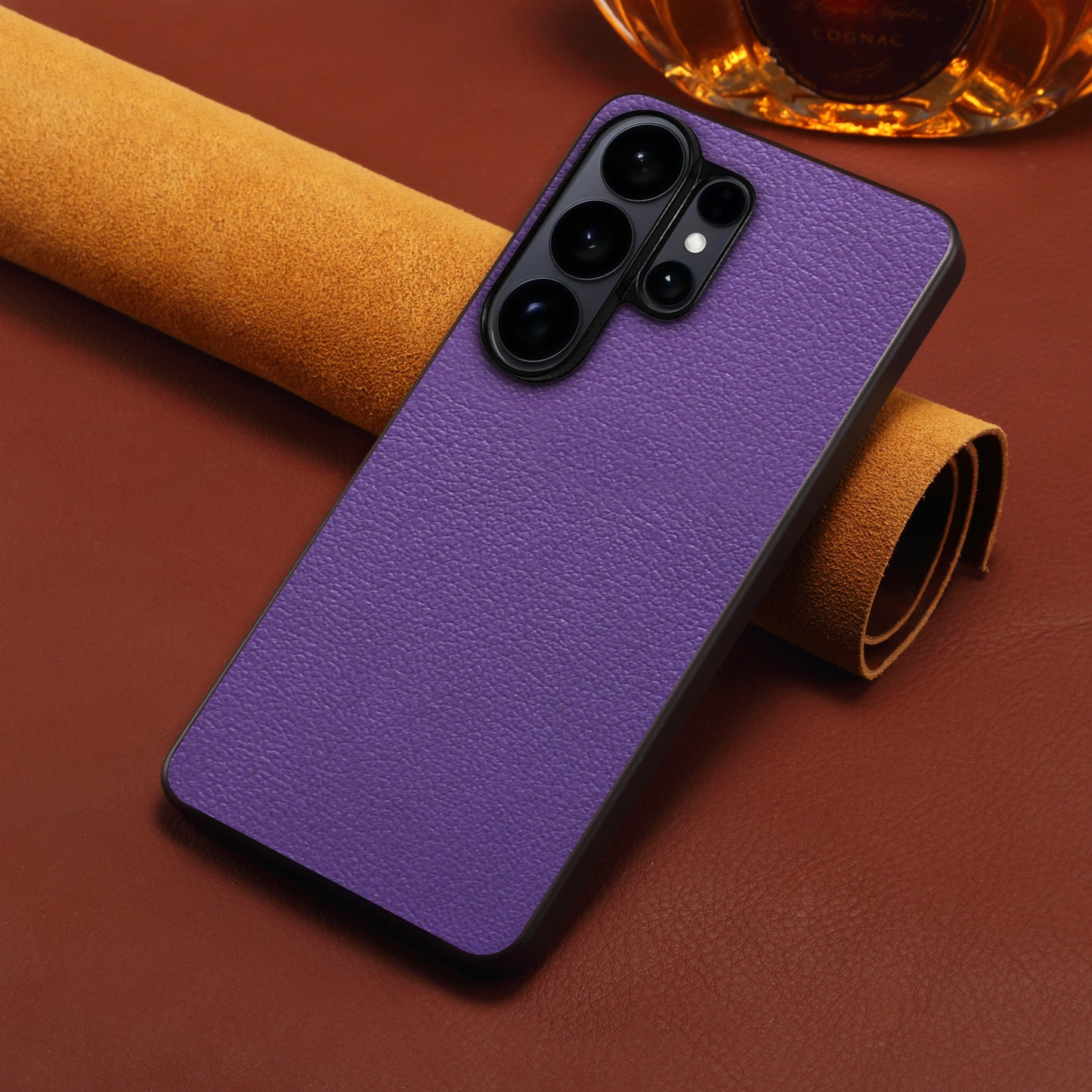 PU Faux Leather Litchi Texture Phone Case Back Cover (For Samsung)