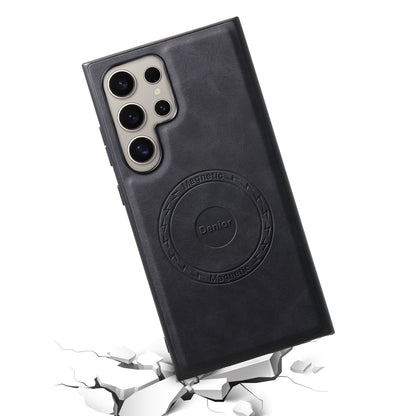 PU Retro Faux Leather Texture Magnetic Phone Case (For Samsung)