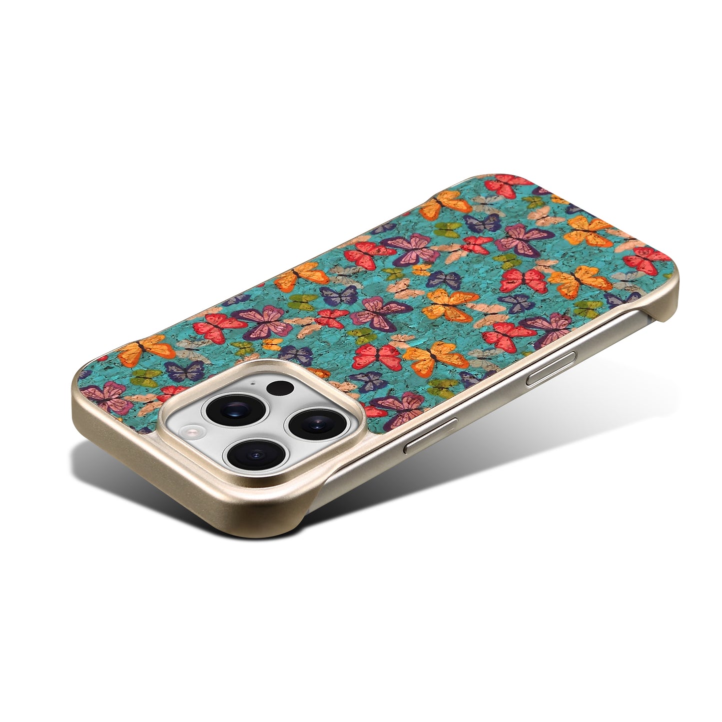 Floral Pattern Cork Borderless Magnetic Phone Case
