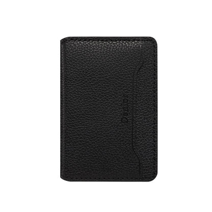 PU Faux Leather Lychee Texture Magnetic Card Holder