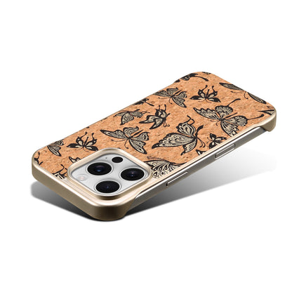 Floral Pattern Cork Borderless Magnetic Phone Case
