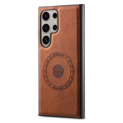 PU Retro Faux Leather Texture Magnetic Phone Case (For Samsung)