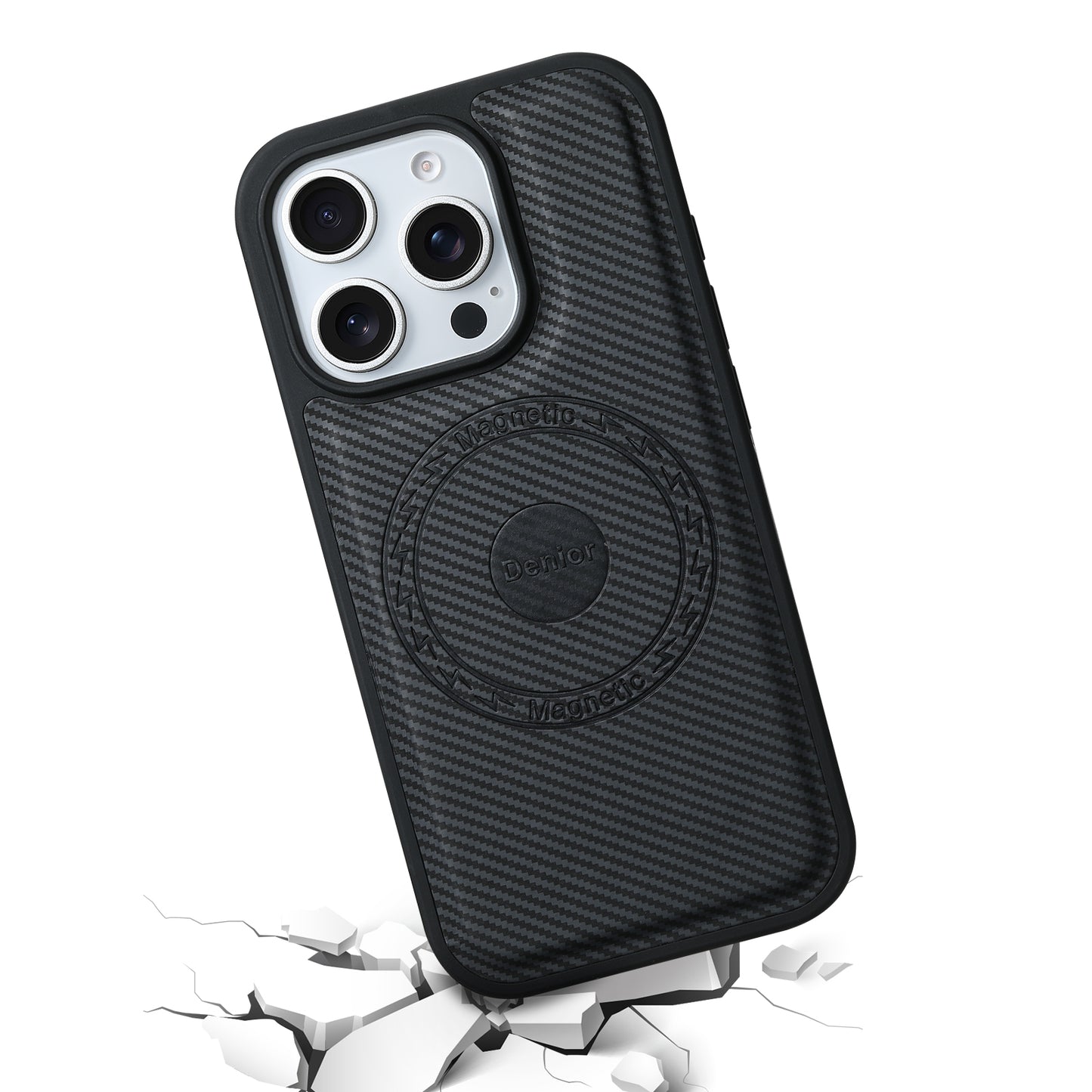 PU Carbon Fiber Texture Magnetic Phone Case