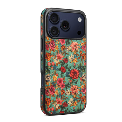 Floral Cork Mag Case