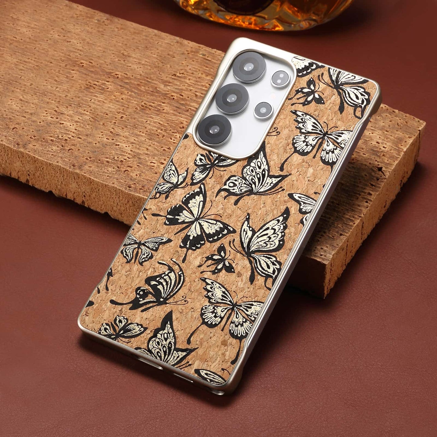 Cork Floral Borderless Magnetic Phone Case (For Samsung)