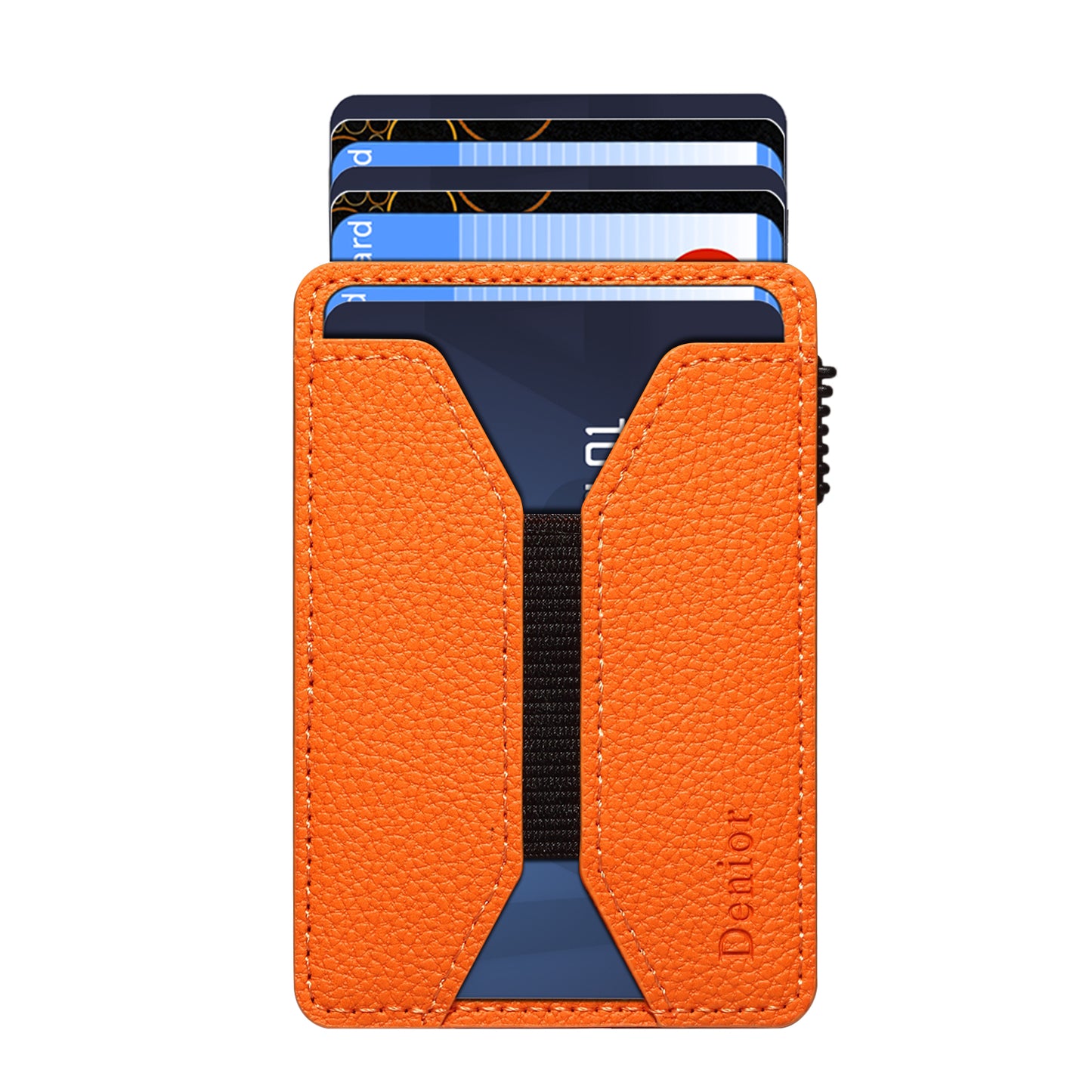 Elastic PU Leather Wallet - Lychee Pattern