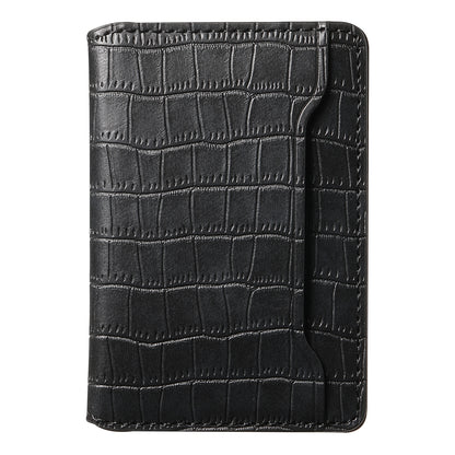 Bifold PU Leather  Glue Wallet - Outer Slot Crocodile pattern