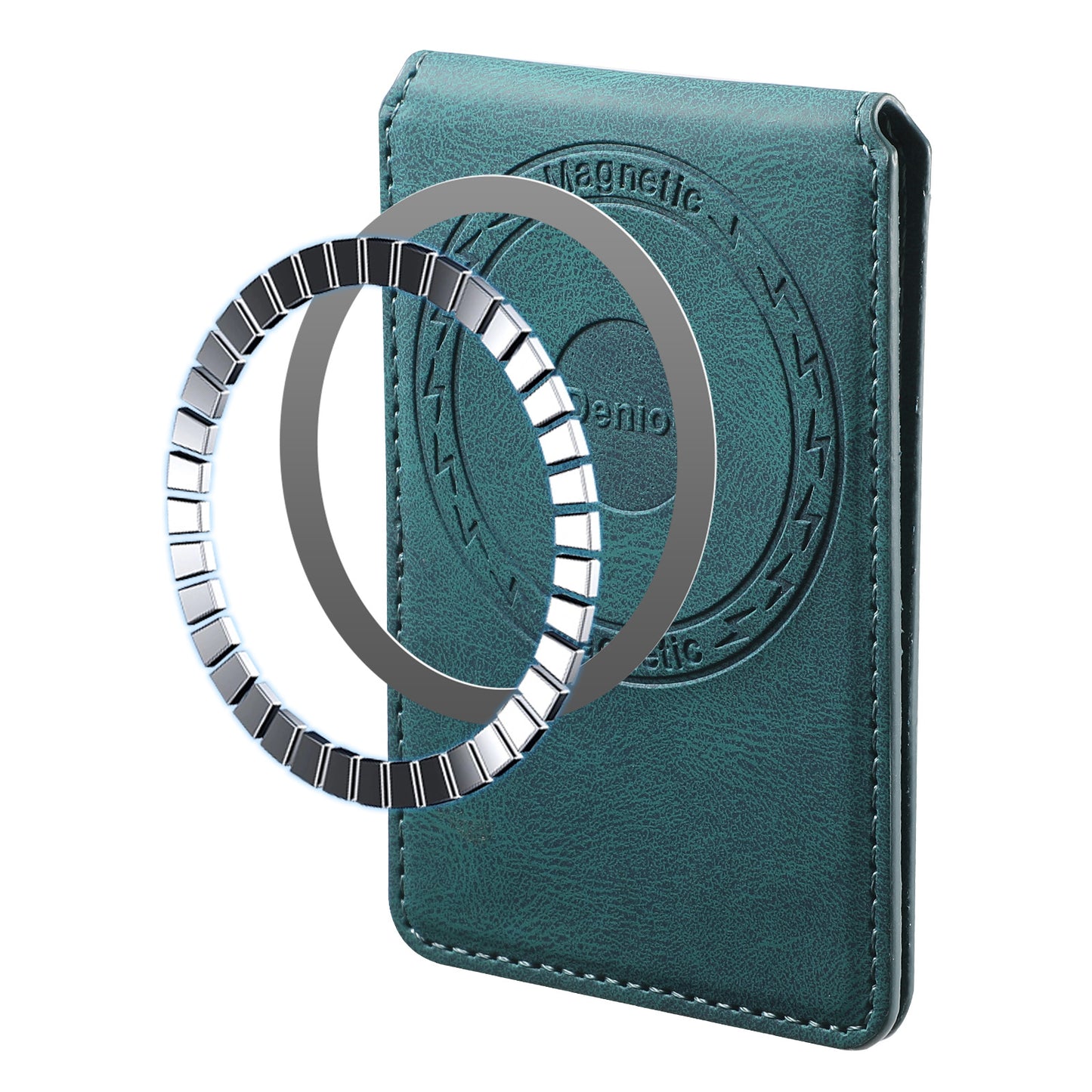 Bifold Vertical Elastic Rope Clip PU Leather Mag Wallet - Skin Feel