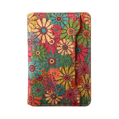 Glue Bifold Cork Card Holder - Floral