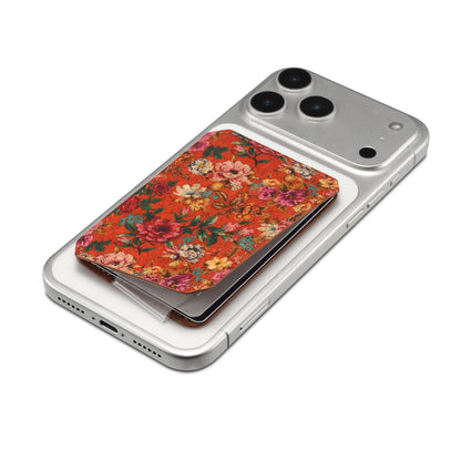 PU Faux Leather Lychee Texture Magnetic Card Holder