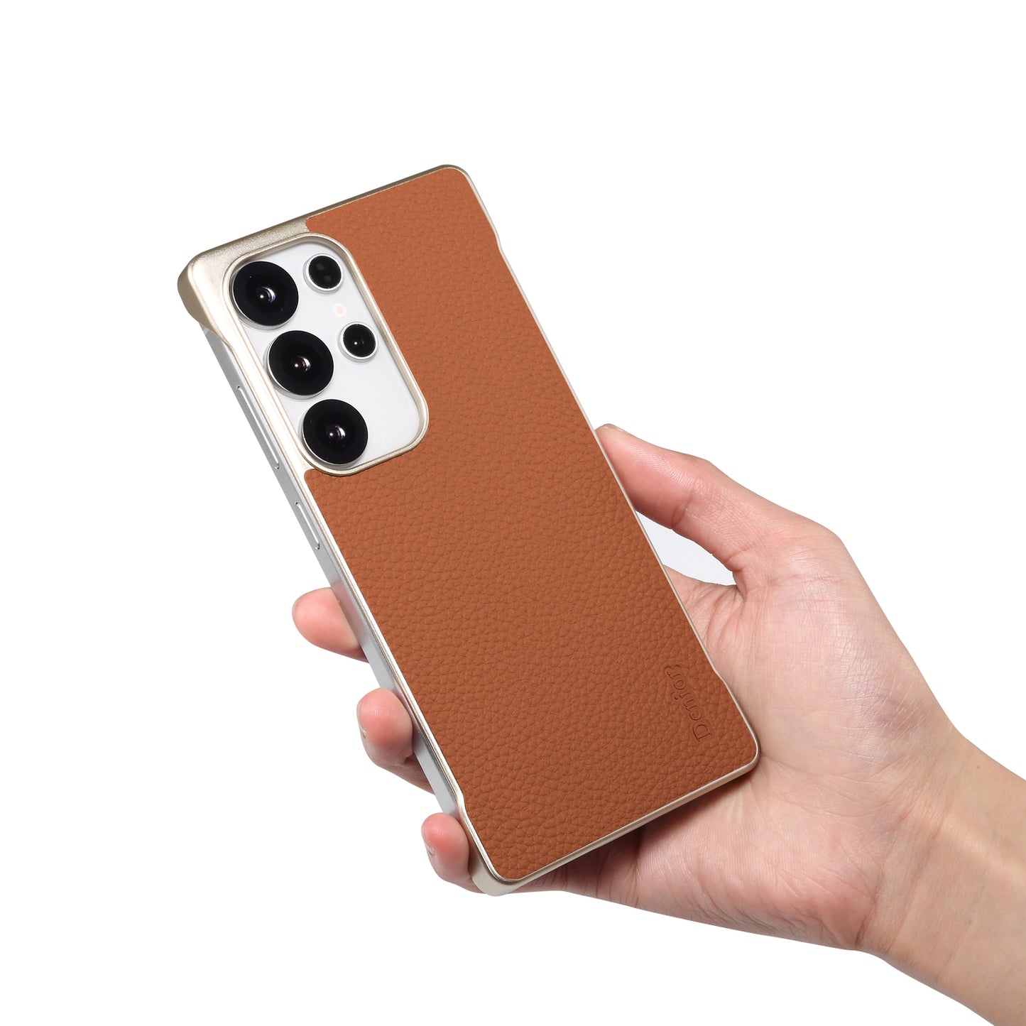Genuine Leather Litchi Texture Magnetic Phone Case (For Samsung)