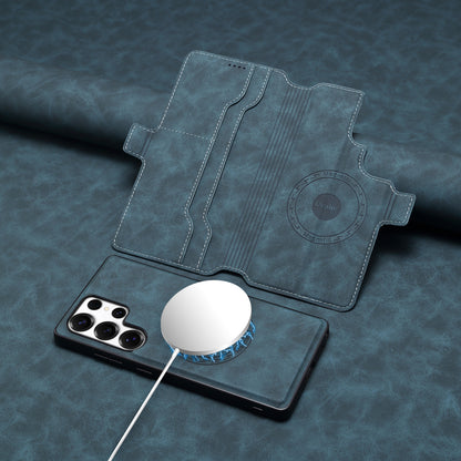 PU Retro Faux Leather Magnetic Wallet Phone Case (For Samsung)