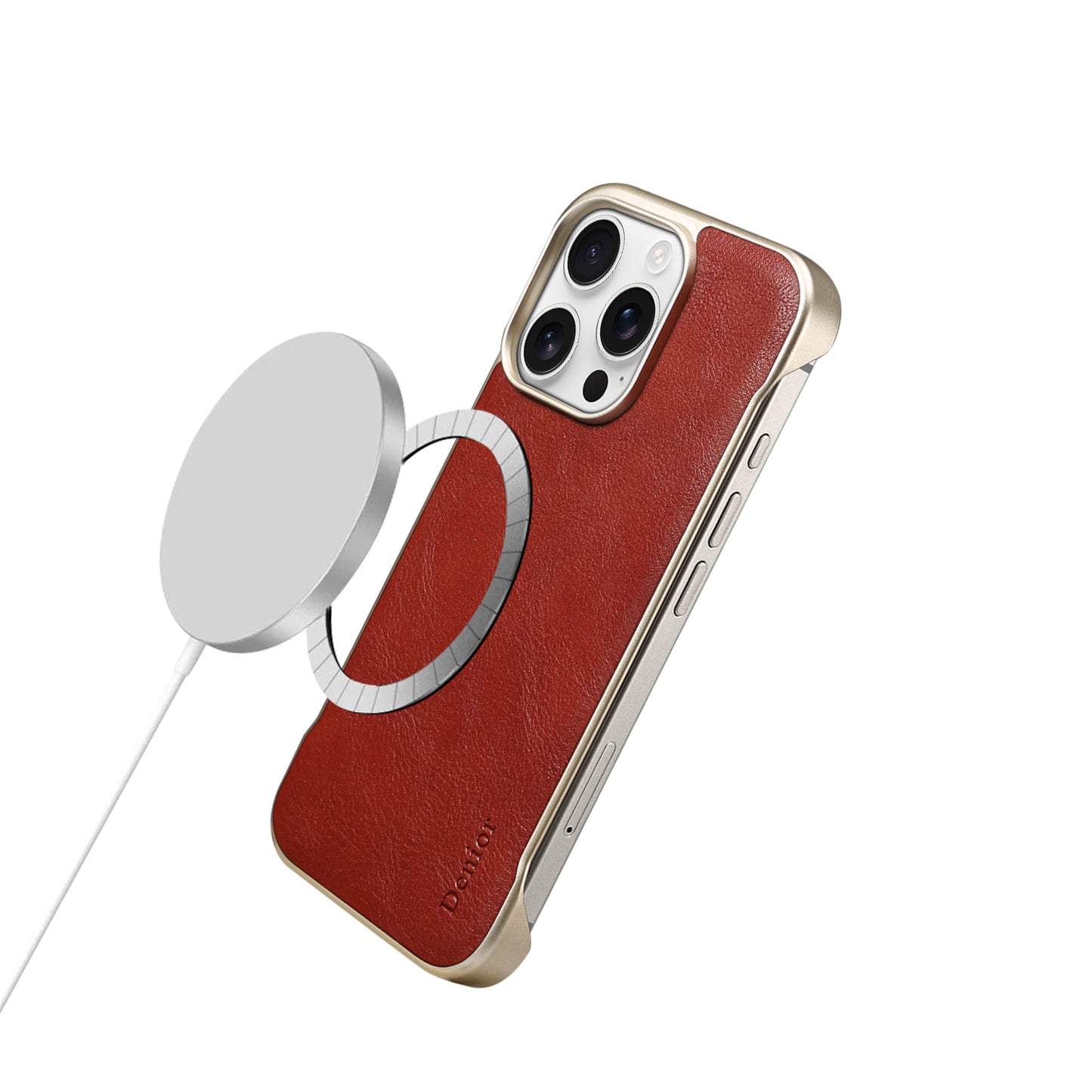 Genuine Leather Borderless Magnetic Phone Case